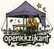 Ik haal die kk partytent op…..ik zet die kk partytent uit….en wat is tieeeee…..OPEN KK ZIJKANT.